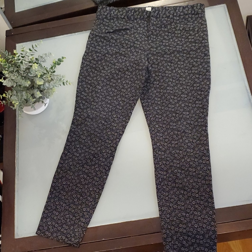 GAP Black pants with white "fireworks" pattern
